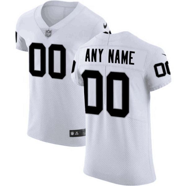 Men's Las Vegas Raiders Customized White Legend Stitched NFL Jersey
